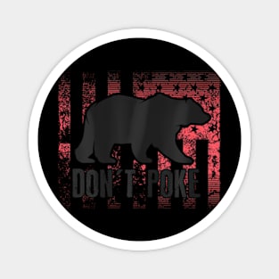 Dont Poke Bear Cute Superhero Bear Usa Magnet